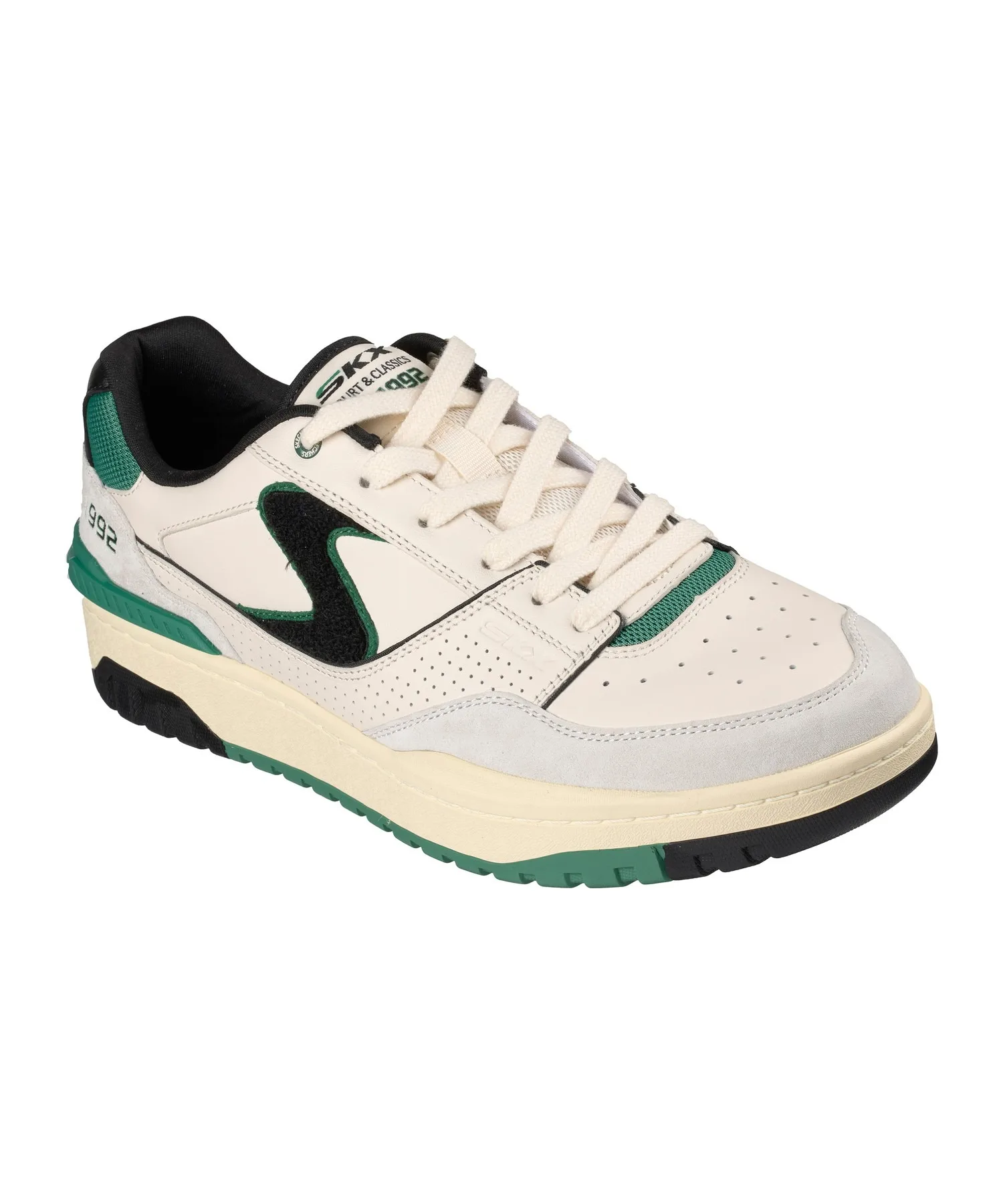 Мужские кроссовки с кожаным верхом и амортизацией S-1992 SKECHERS белые