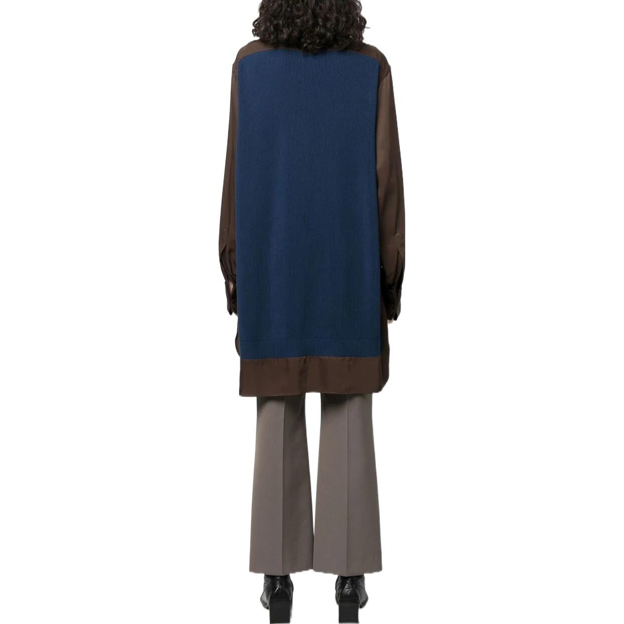Рубашка женская Maison Margiela, синий / коричневый — фото 3