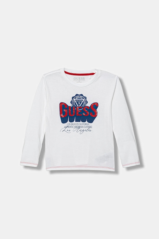 

Детская хлопковая водолазка Guess, белый
