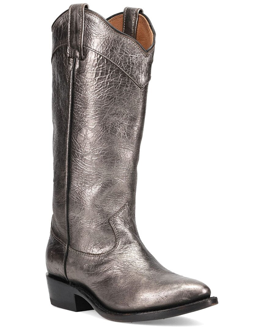 Кожаные ботинки Frye Billy Daisy с застежкой-молнией, серый
