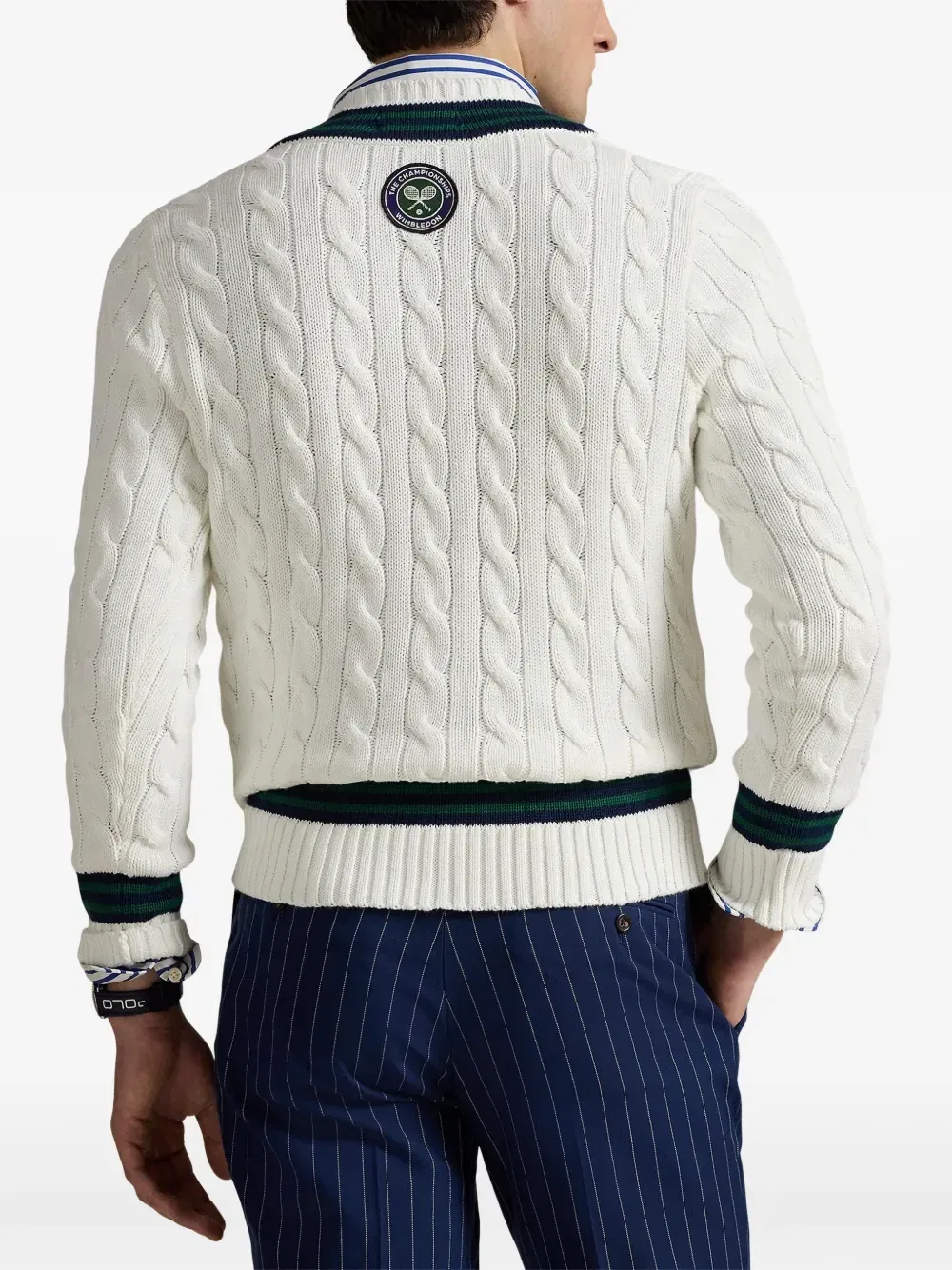 Свитер Wimbledon POLO RALPH LAUREN, белый — фото 4