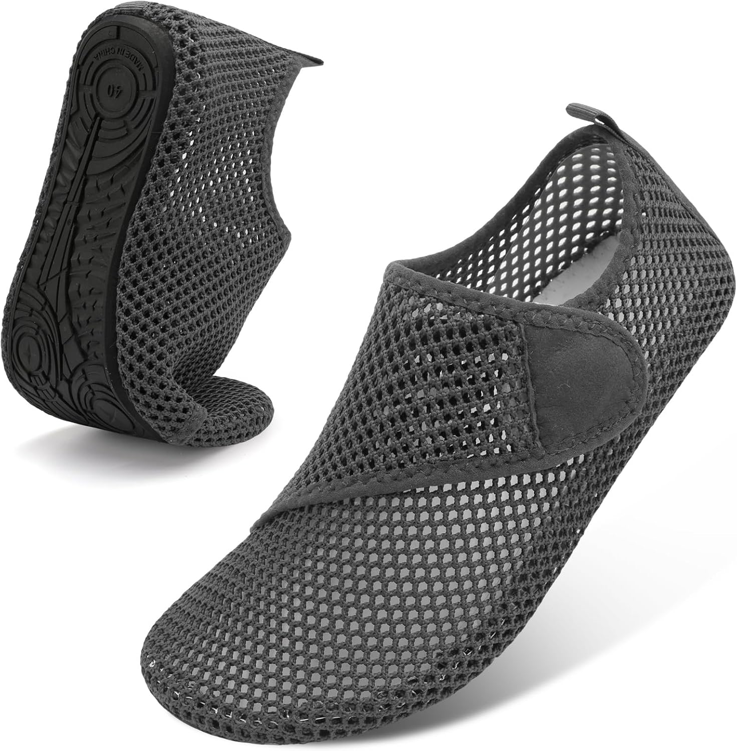 

Женские и мужские водные туфли Spesoul с быстрым высыханием, пляжные и для плавания, обувь-босоножки, акваноски, наружные носки для бассейна, реки и дайвинга, темно-серый