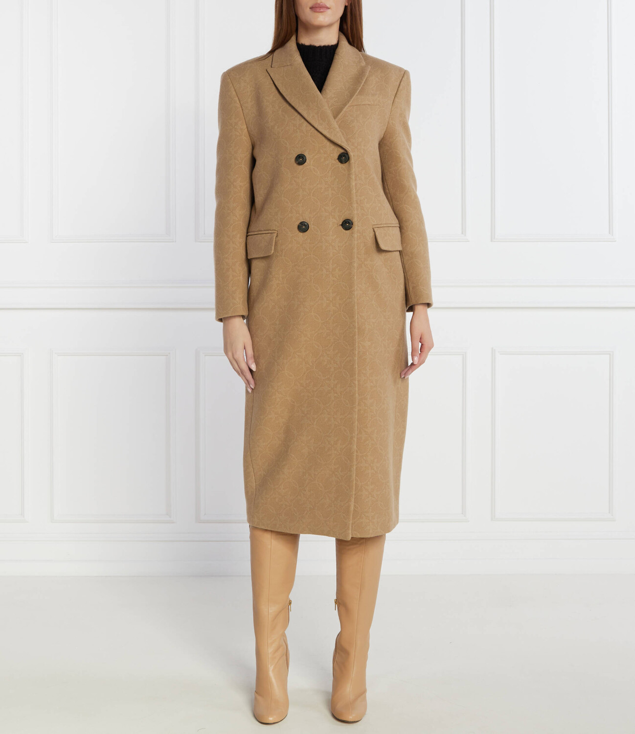 

Шерстяное пальто Pinko, коричневый