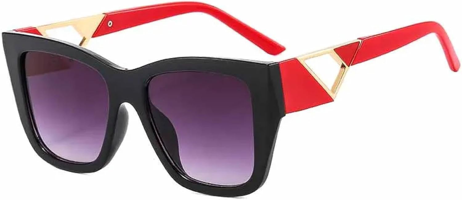 

Винтажные роскошные солнцезащитные очки для женщин, модные, стильные, для путешествий, отдыха на природе, уличные, с застежкой-молнией UV400 TKKTLLT, Red Gradient Gray