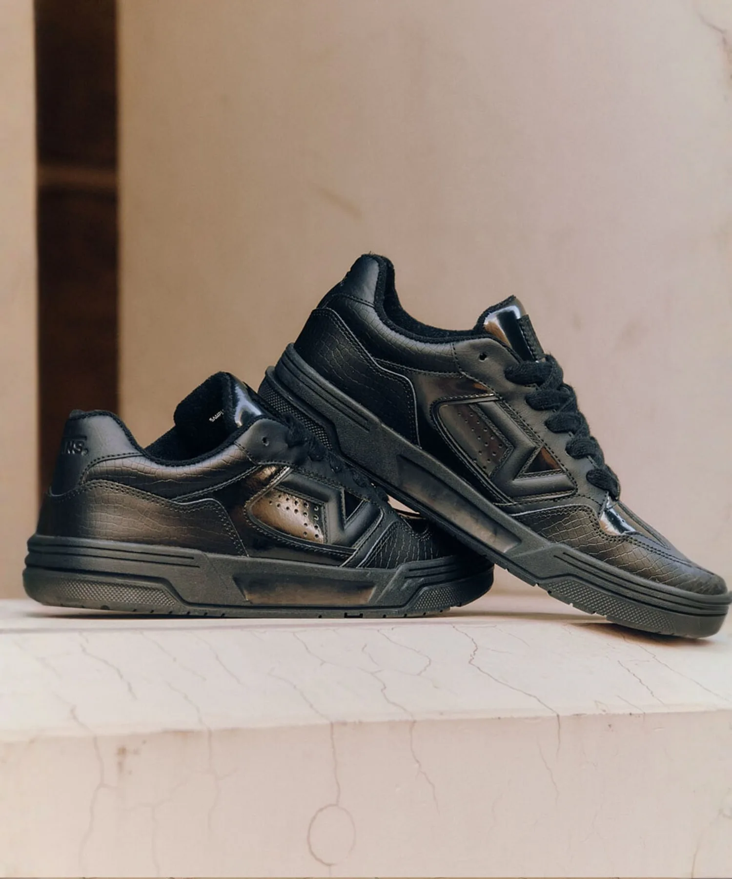 Унисекс кроссовки из натуральной кожи VANS Upland TDC BLACK чёрные — фото 3