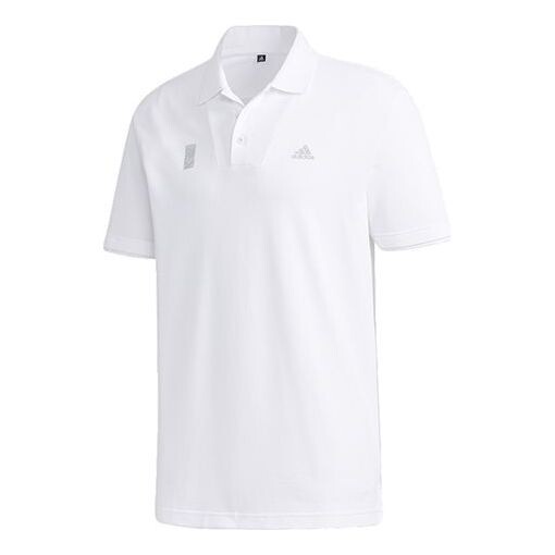 

Футболка wj polo simple short-sleevepolo shirt men white Adidas, белый