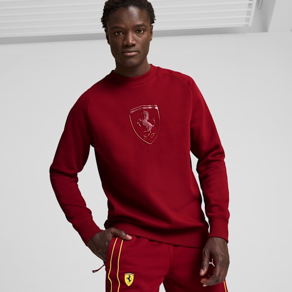 

Мужская футболка с длинным рукавом в стиле автоспорта Scuderia Ferrari Puma, красный