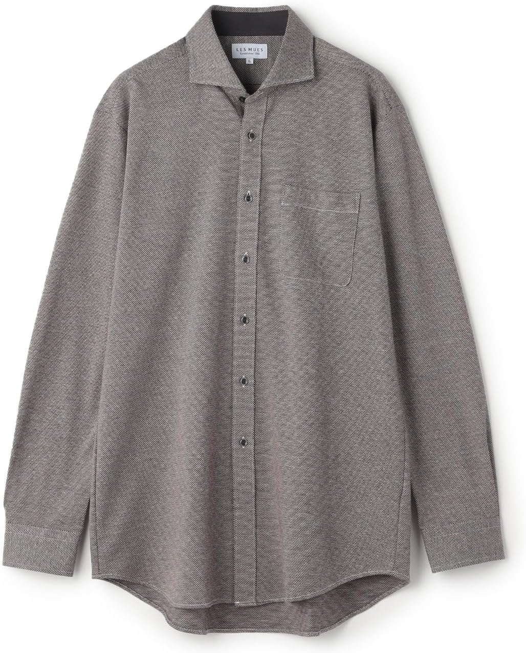 

Мужская деловая трикотажная рубашка AOKI с длинным рукавом, не требует глажки, удобная эластичная рубашка-поло для деловой и повседневной носки, серый