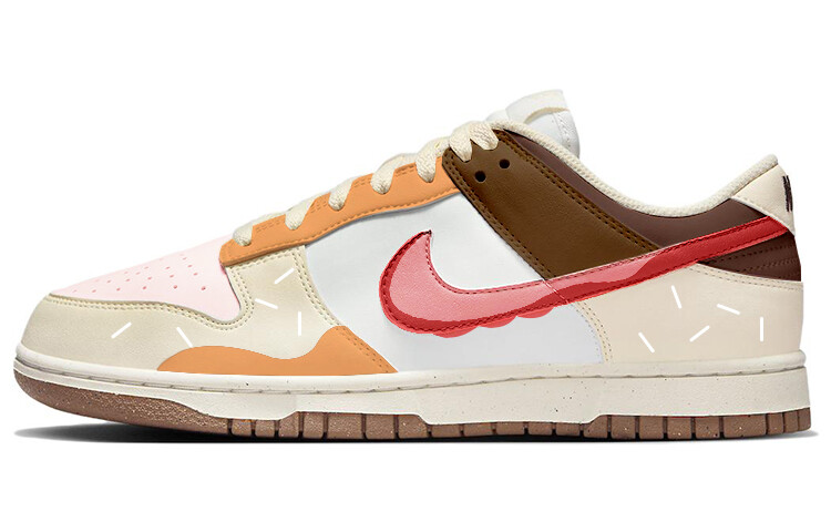 

Кроссовки Nike Dunk Skateboard Shoes Women's Low-Top Brown White, коричневый