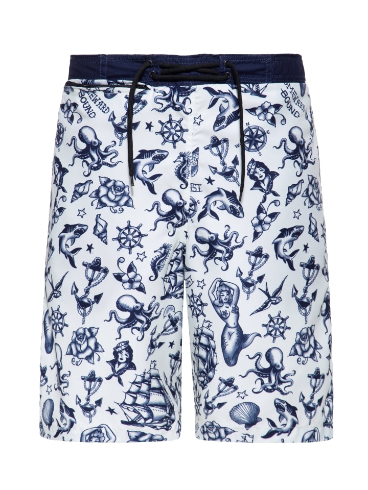 

Плавки King Kerosin, олдскульное татуированное изображение, темно-синего цвета