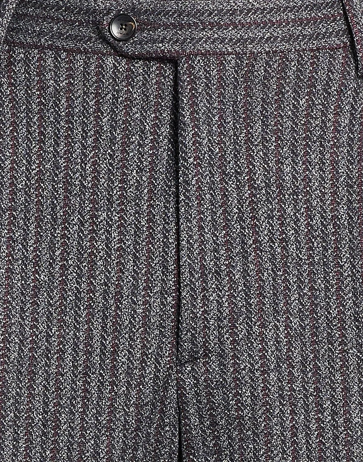 Брюки прямые из шерсти с жаккардовым узором ETRO Charcoal — фото 4