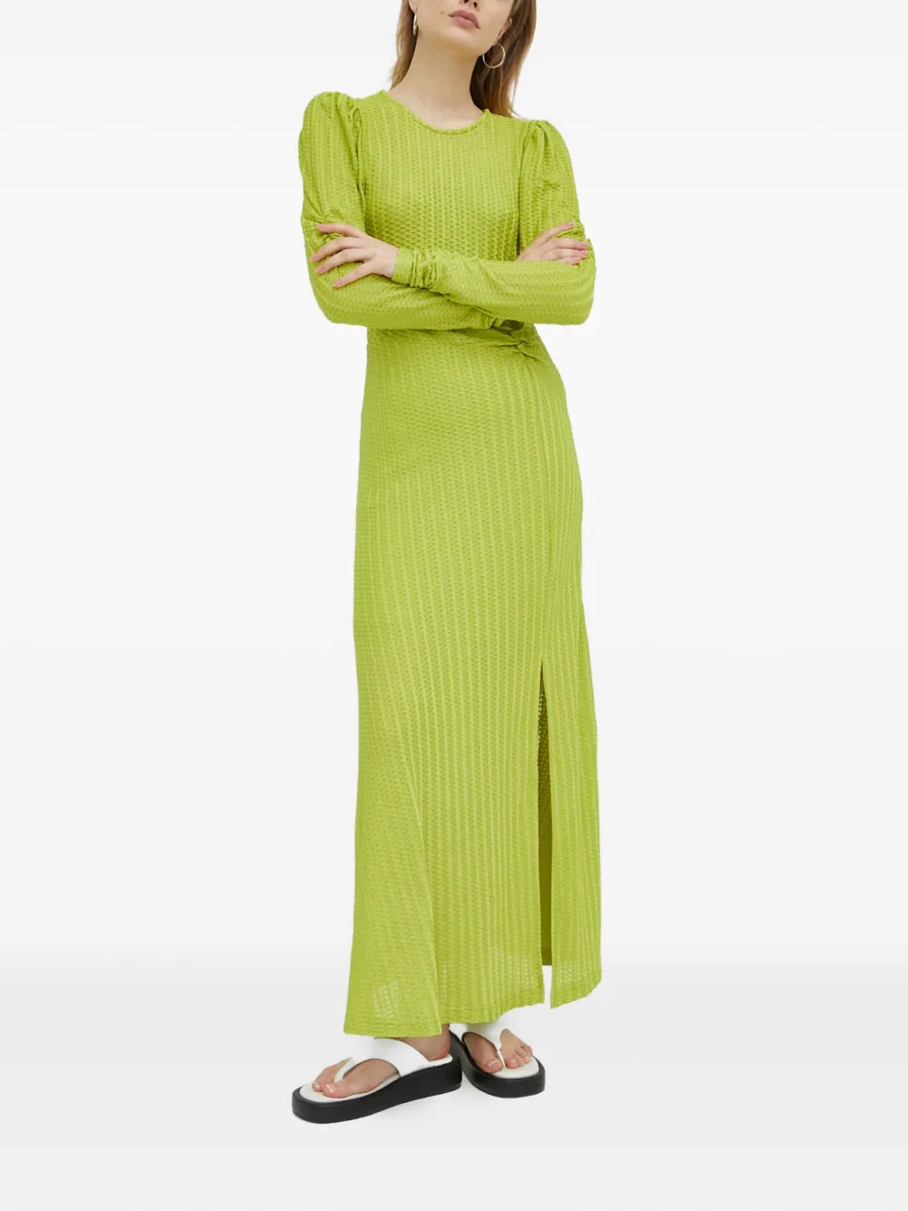 

Платье с длинными рукавами и драпировкой Gestuz, зеленый