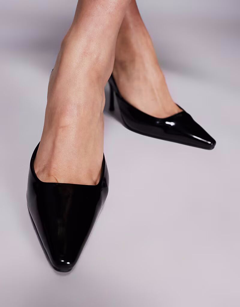 Туфли Simmi London Darcia с острым носком и пяткой на каблуке черного цвета SIMMI Shoes — фото 3
