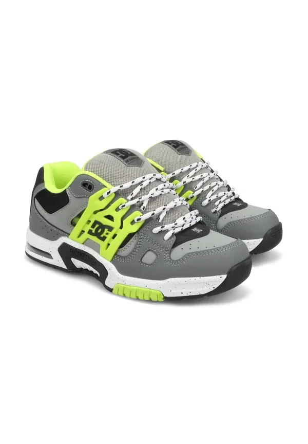Кроссовки для скейтбординга DC Shoes, серый/черный/лайм — фото 2