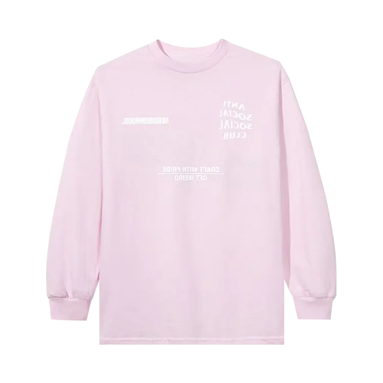 

Футболка Anti Social Social Club x Neighborhood Long-Sleeve 'Pink', розовый