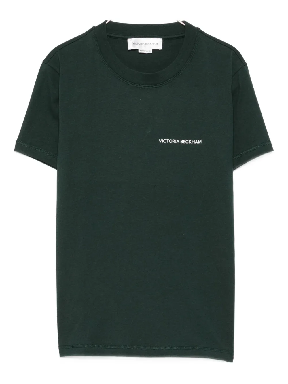 

Хлопковая футболка с вышитым логотипом VICTORIA BECKHAM, зеленый