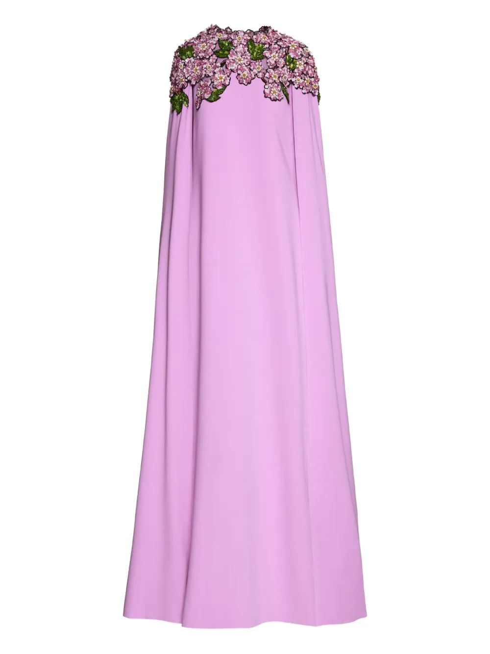 

Платье-накидка, украшенное пайетками Oscar de la Renta, розовый