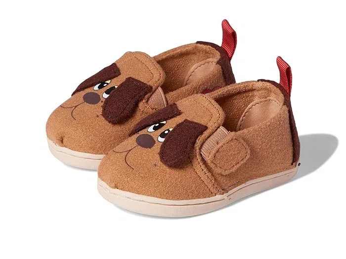 Лоферы с щенячьим дизайном Felt Pound Puppy Tiny Twin Gore Alpargata TOMS Kids, Doe