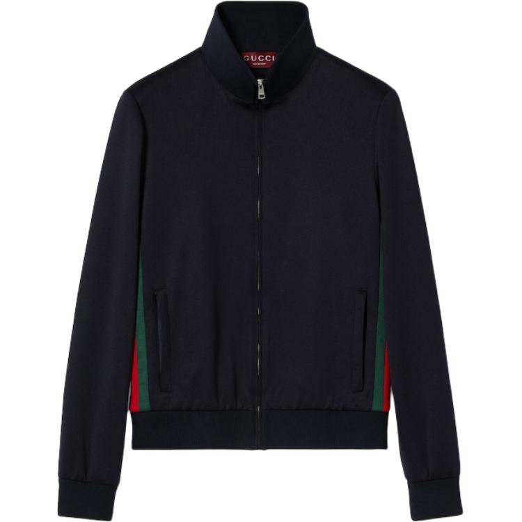 Футболка-куртка GUCCI с веб-элементами, синий