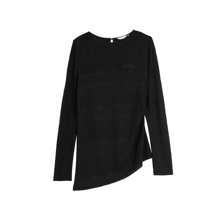 

Трикотажный джемпер с круглым вырезом, умеренно прямой крой ELLE, черный