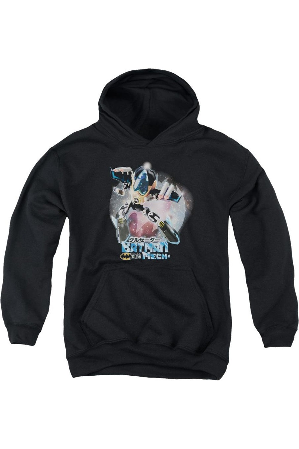 

Батмен: Мех-толстовка с капюшоном для детей Gildan, черный