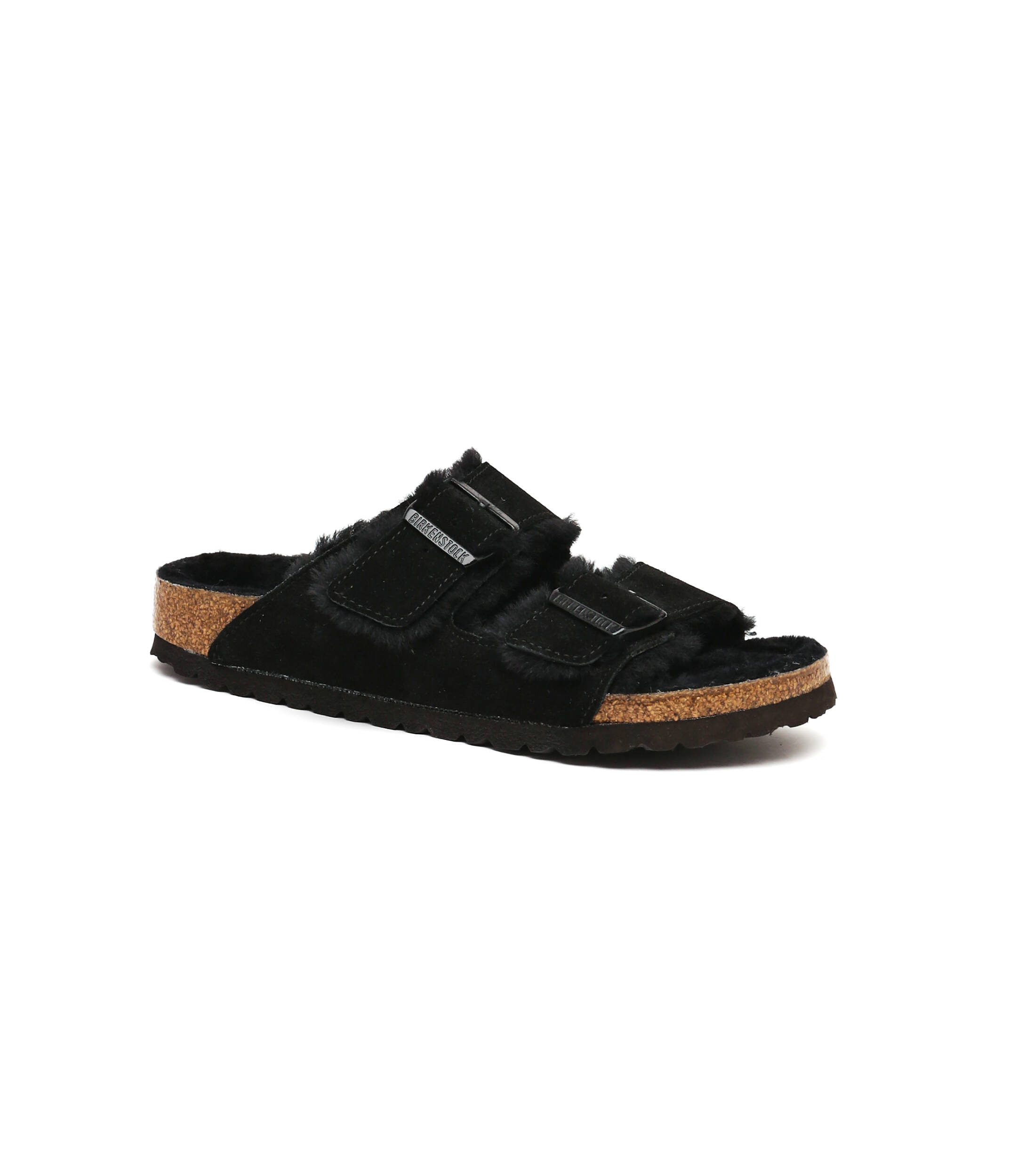 Тапочки Birkenstock Arizona FUR, черный