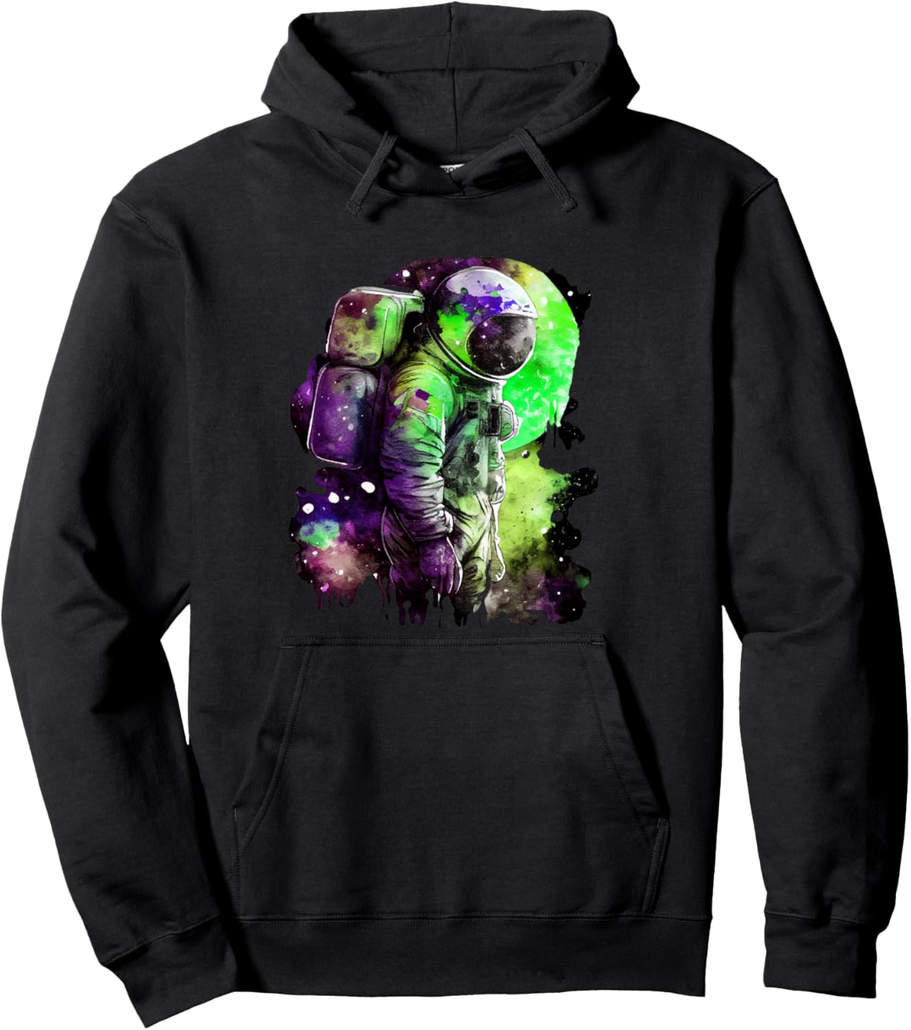 

Худи Astronaut Galaxy Space Paint Splash Vibe Interstellar Cosmos Galactic Voyage Astronaut, черный