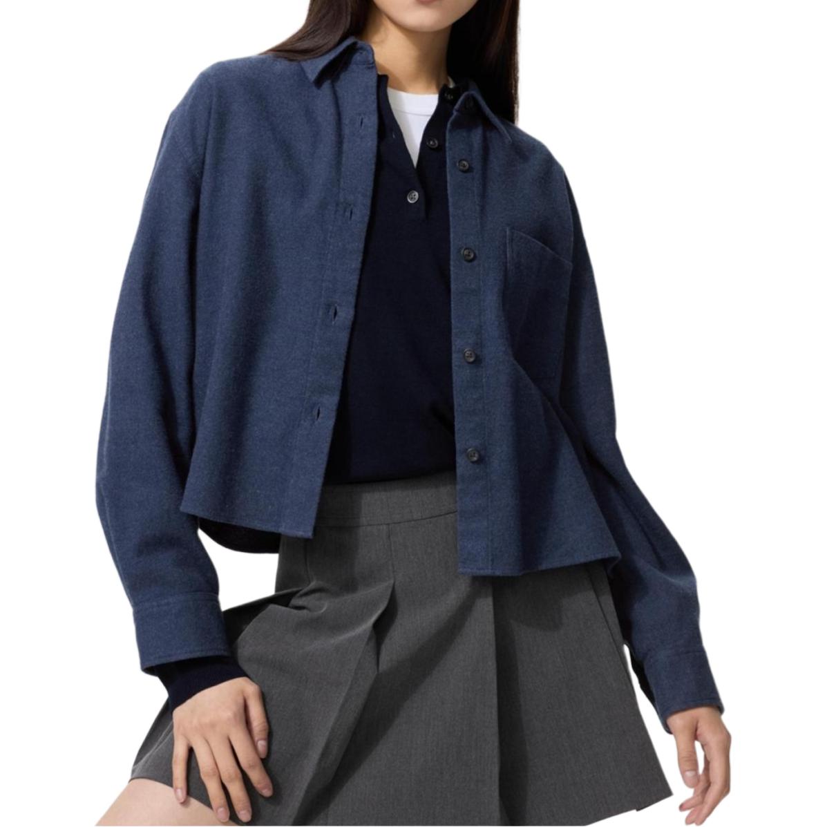 

UNIQLO Рубашка женские Sea Blue