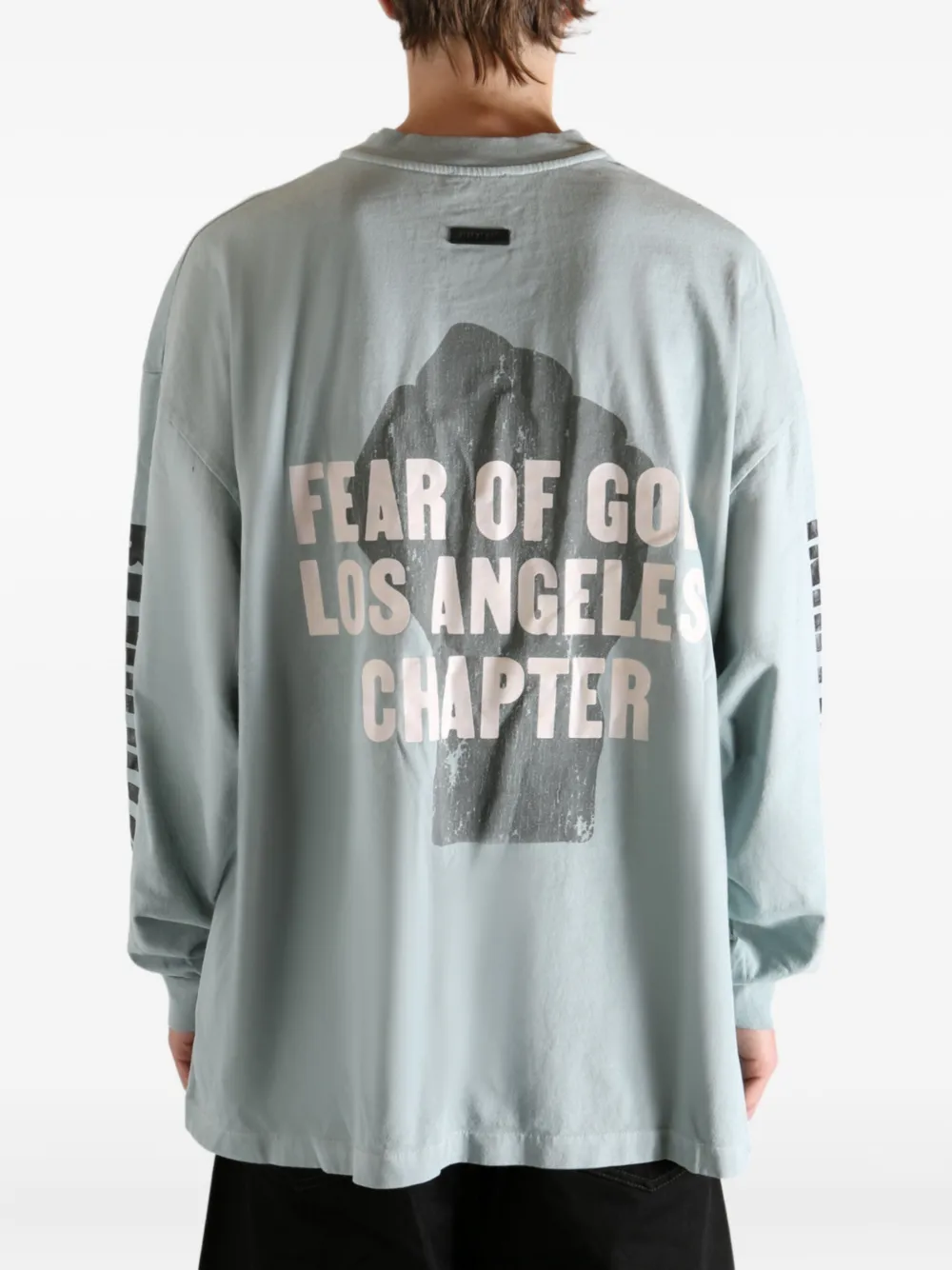 Свободная футболка с длинными рукавами Disciple Fear Of God, синий — фото 4