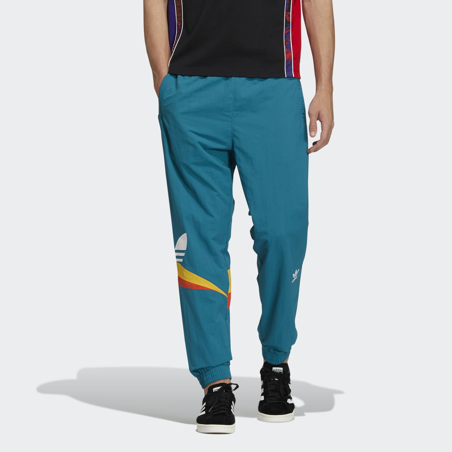 Трикотажные спортивные штаны мужские небесно-голубые Adidas Originals, голубой — фото 2