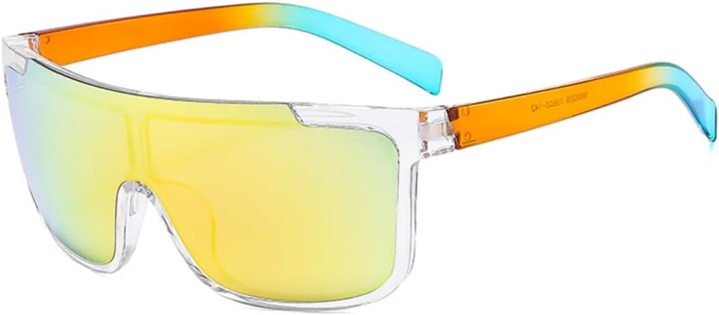 

Роскошные популярные квадратные женские солнцезащитные очки в стиле панк для мужчин, для активного отдыха, спорта, велоспорта, защита от УФ-излучения UV400 TVTBBVV, Orange Blue Red