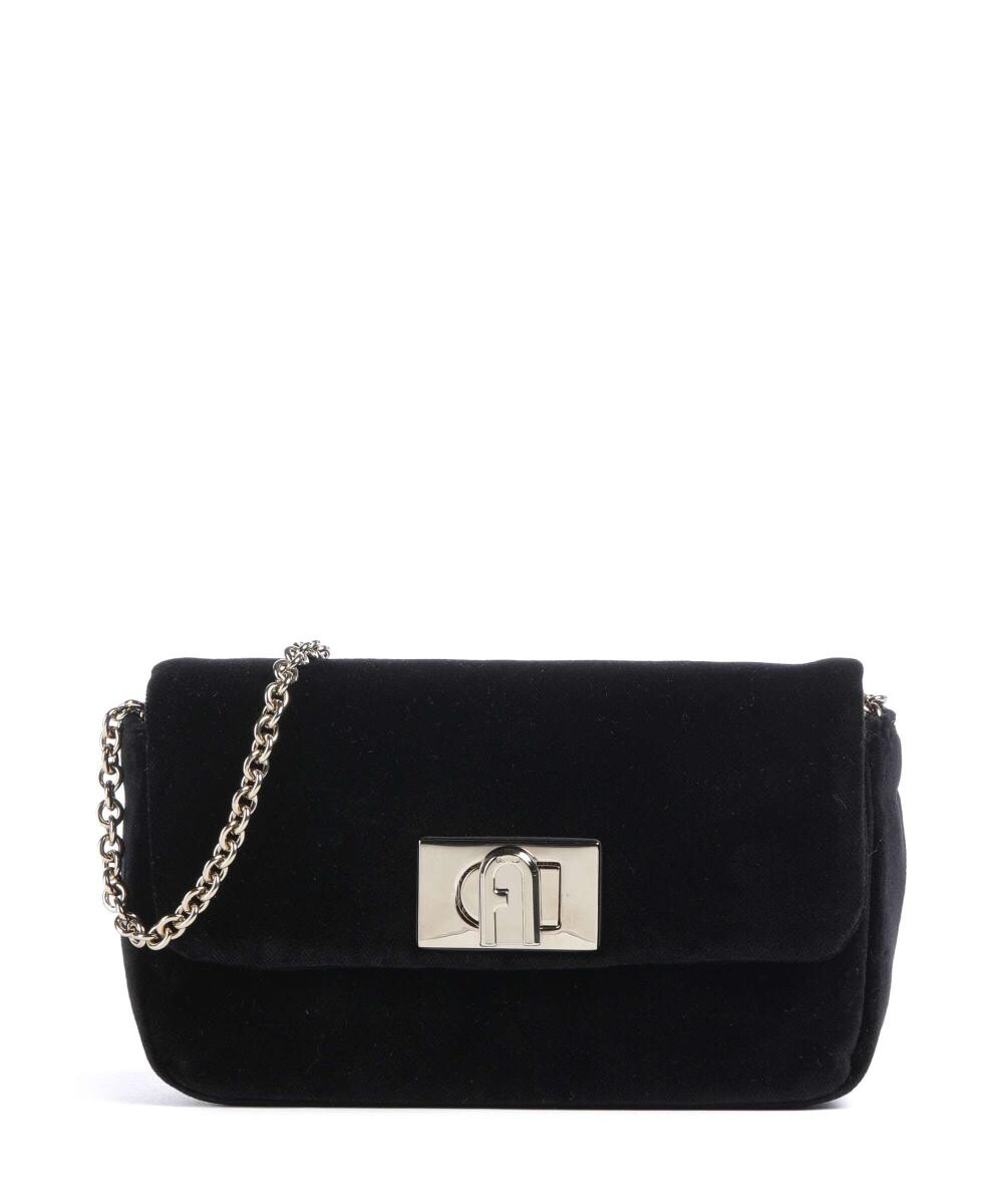 

Мягкая текстильная мини-сумка на плечо 1927 Furla, черный