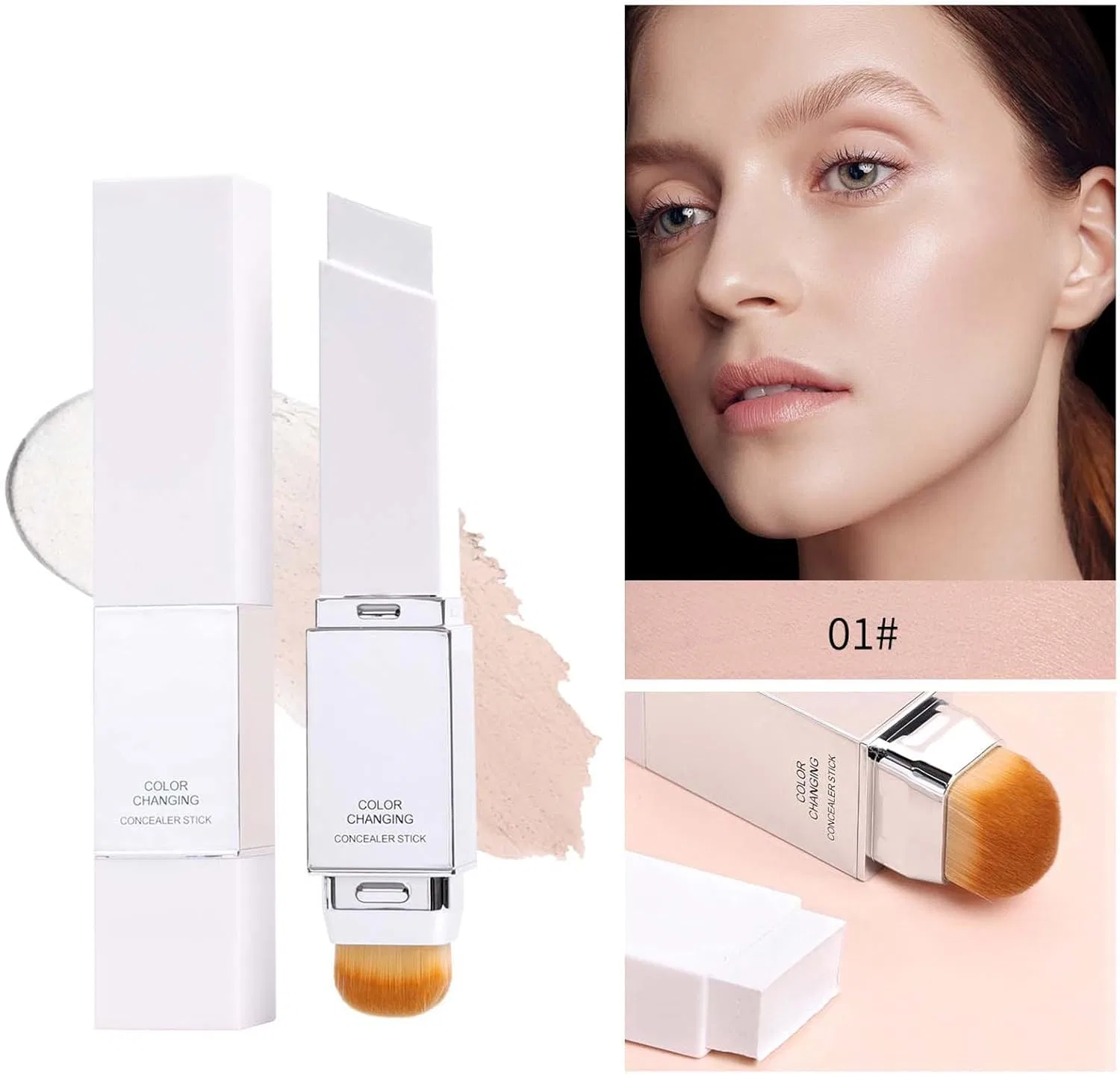 Осветляющий стик-корректор с кистью, Smart Color-Changing, Light Beige Generic — фото 3