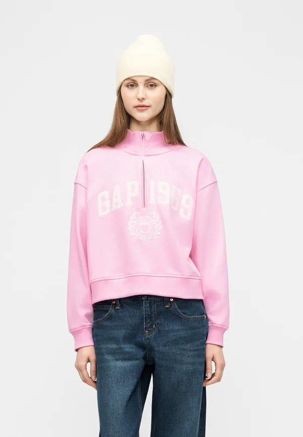 

Толстовка logo jan с половинной молнией Gap, Primrose Pink, Розовый, Толстовка logo jan с половинной молнией Gap, Primrose Pink