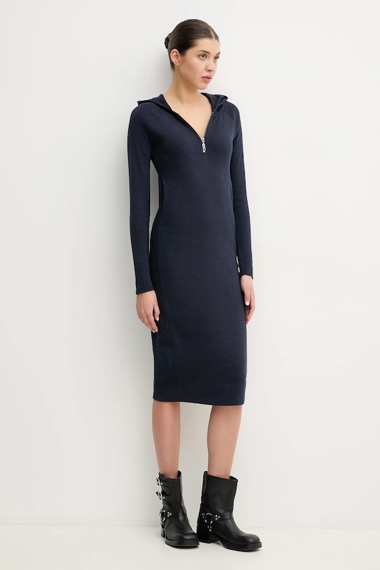

Хлопковое платье G-Star, темно-синий