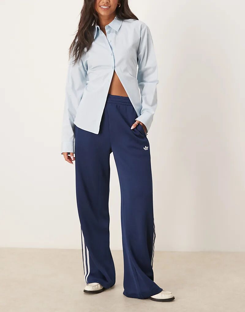 Трикотажные спортивные брюки adidas Originals Firebird темно-синего цвета — фото 3