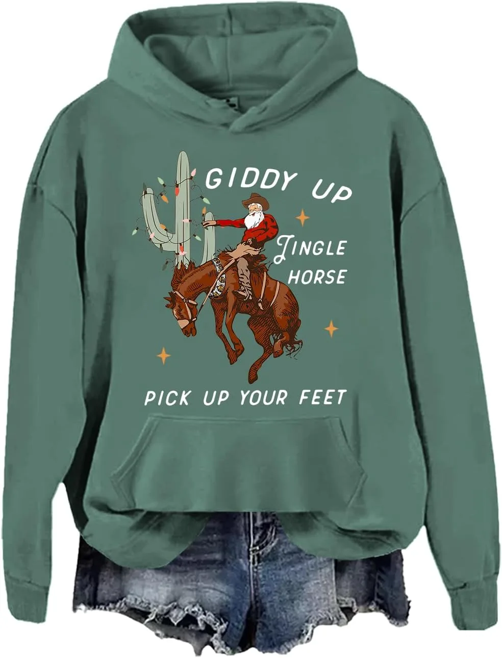 

Ретро худи с лошадью Howdy Country Christmas JWVEL