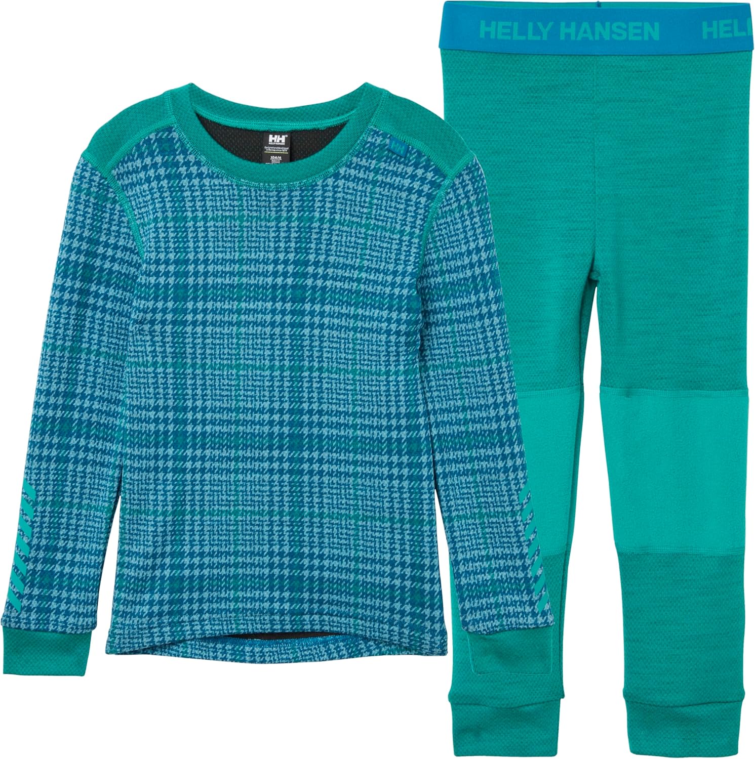 

Комплект нижнего белья Helly-Hansen Kids Unisex Graphic Lifa Merino для комфорта в любое время года и превосходного тепла, 466 Signal Gree