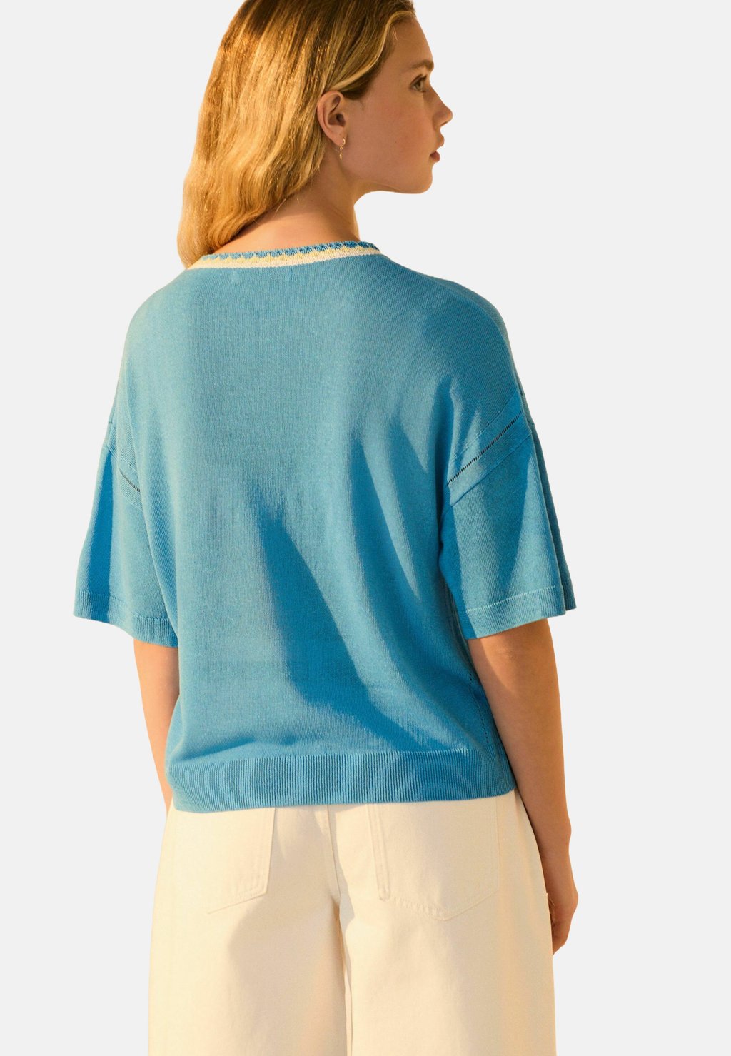 

Футболка с принтом SHORT SLEEVE CREW NECK Next, синий