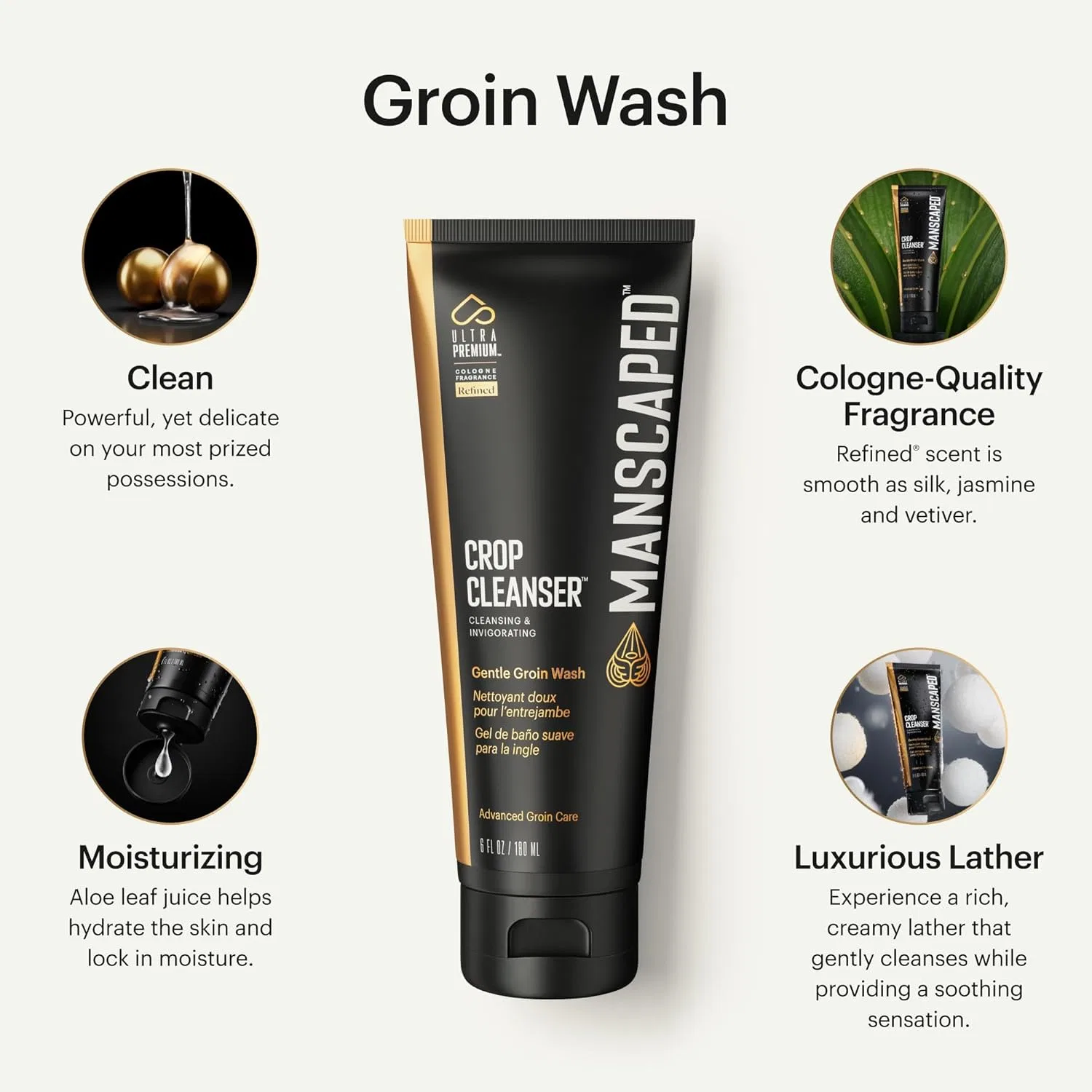 Гель для интимной гигиены «Crop Cleanser» от Manscaped Manscaped Refining The Gentleman — фото 2