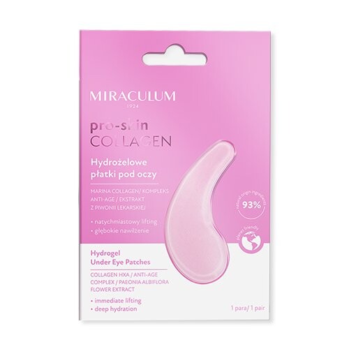 

Гидрогелевые патчи для глаз, 2 шт. MIRACULUM, COLLAGEN PRO-SKIN