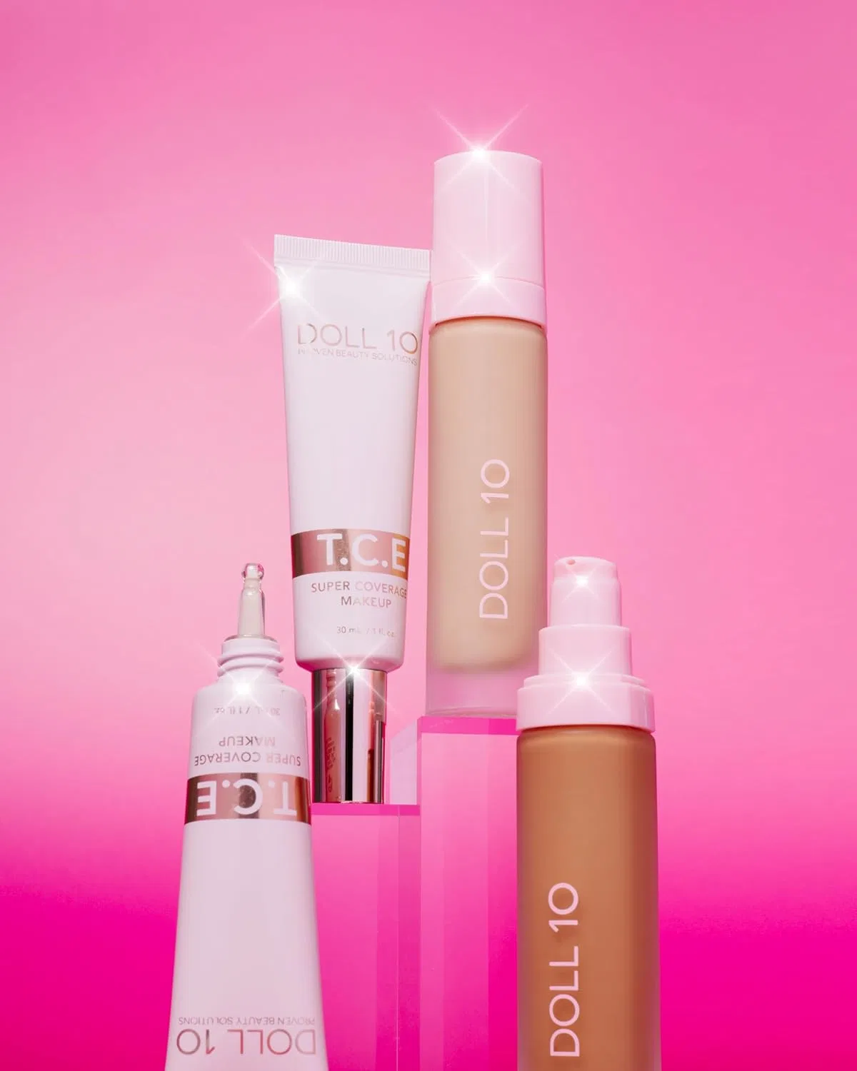 Тональное средство с пептидами Doll 10 No. T.C.E Super Coverage Serum, 1 шт., загар — фото 4