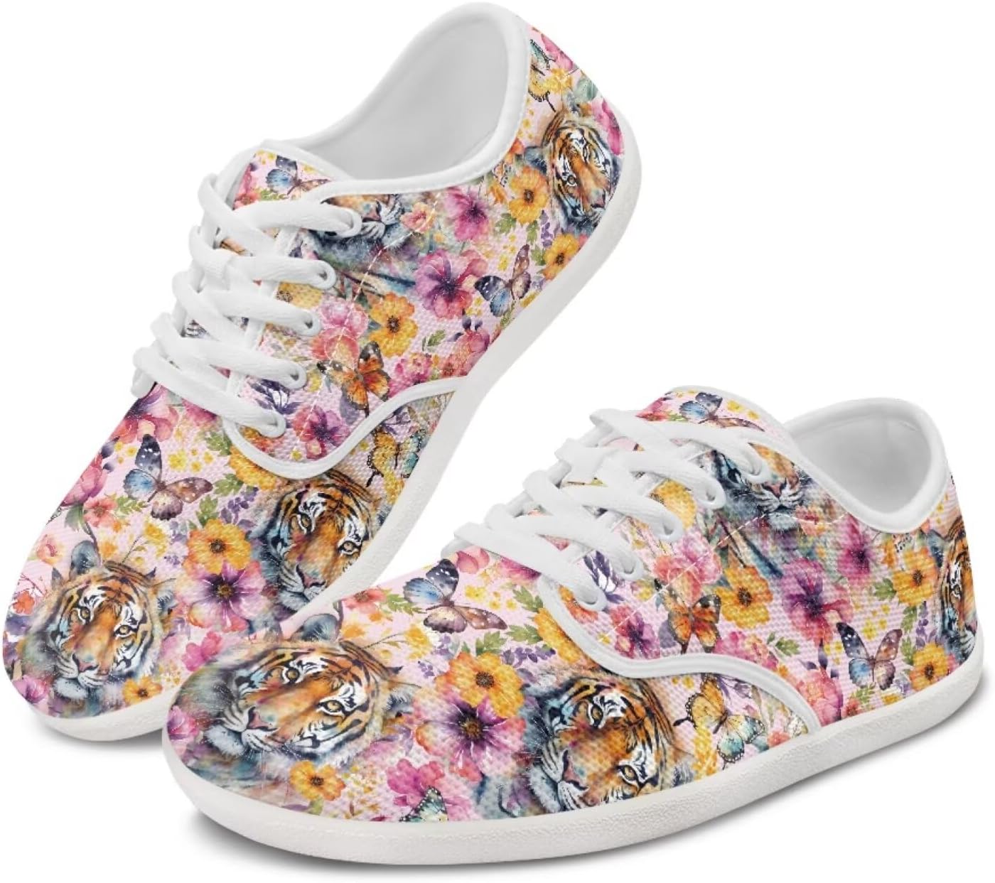 

Мужские спортивные туфли Chaqlin с животным принтом, низкие кеды, модные классические шнуровки, дышащие теннисные туфли, Tiger Floral