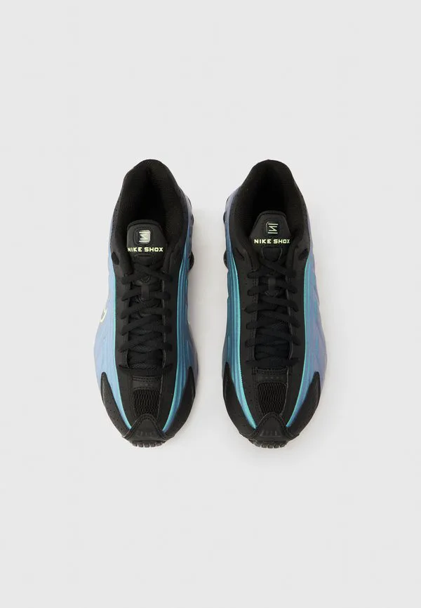 Кроссовки shox r4 shift унисекс Nike Sportswear, Sapphire/Light Liquid Lime/Pencil Point/Black — фото 4