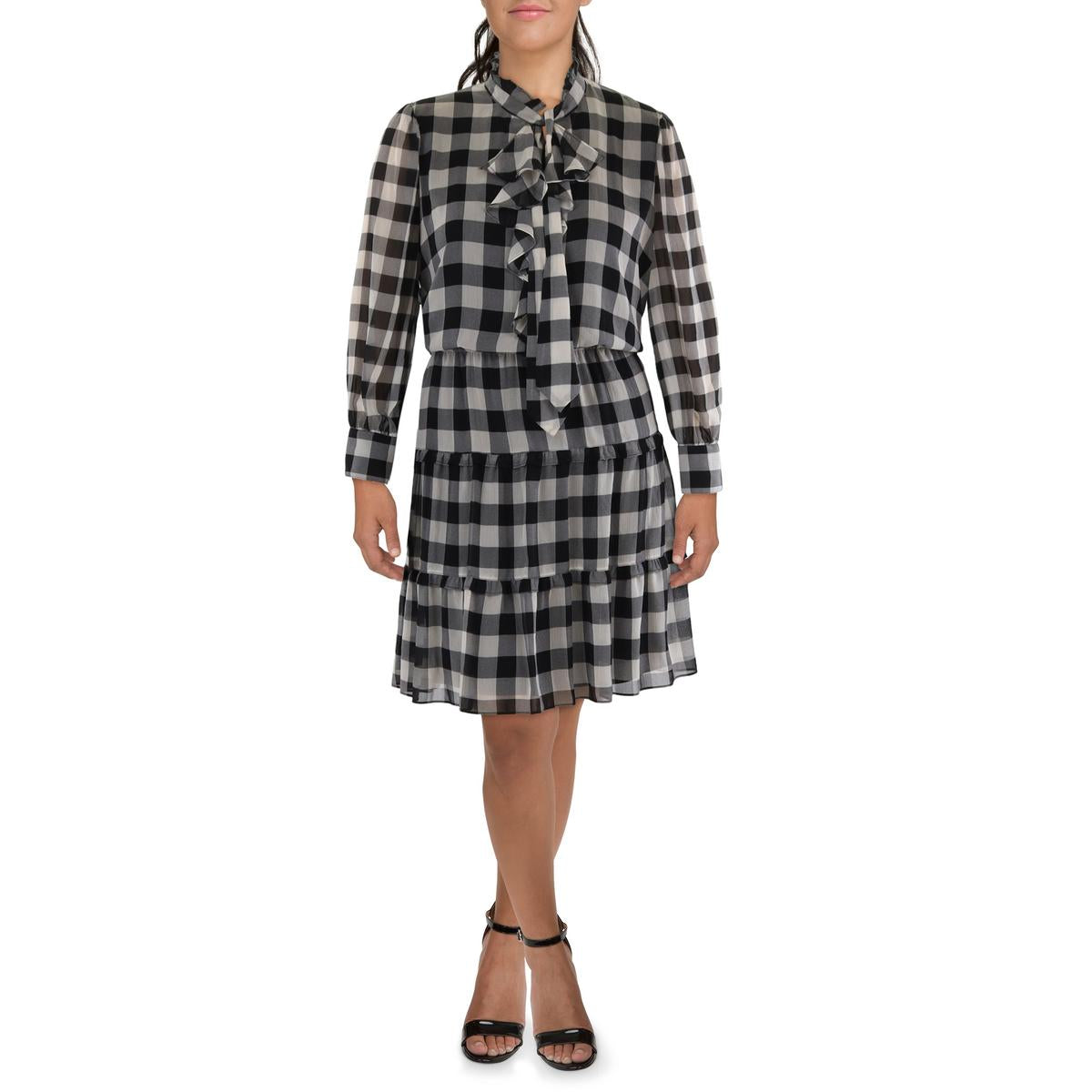 

Женское платье-миди с оборками Lauren Ralph Lauren, цвет white cream