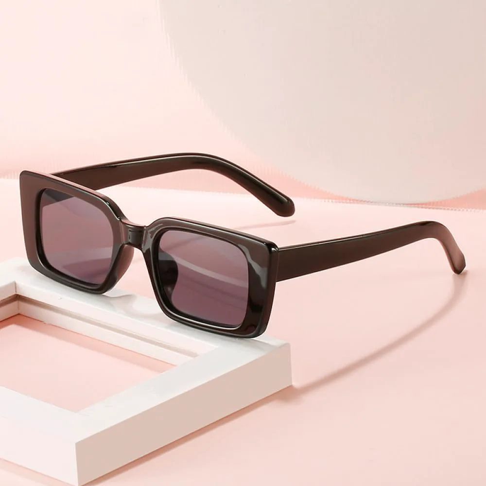 

Солнцезащитные очки для женщин 2027 года, модные винтажные солнцезащитные очки с пластиковой оправой, защита от ультрафиолета UV400 MTZJH, C08 Khaki Brown