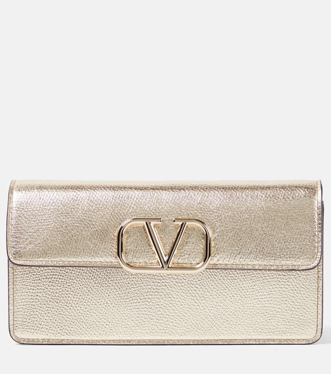 

Маленький кожаный кошелек vlogo signature на цепочке Valentino Garavani, желтый