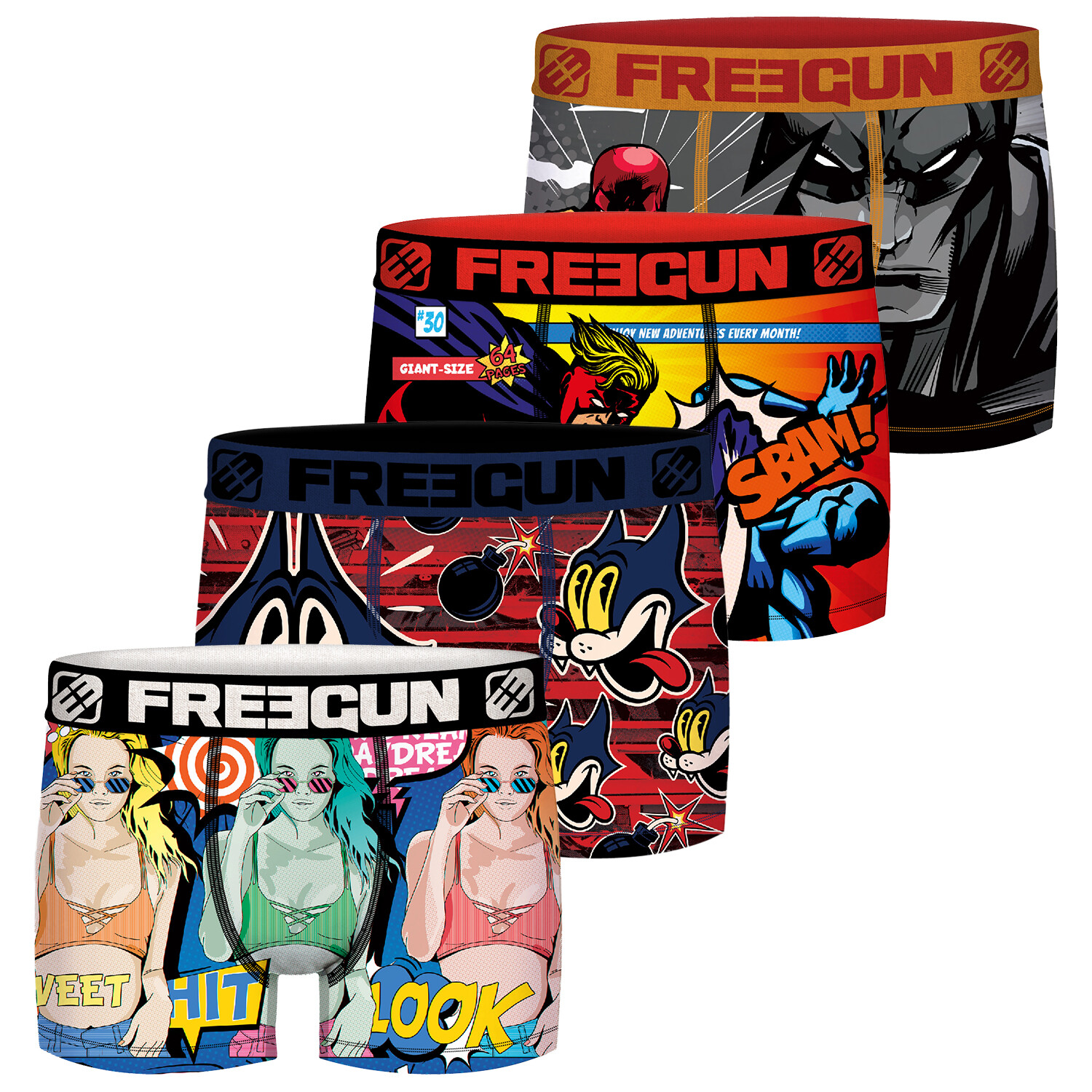 

Боксеры Freegun Trunk Freegun Comic Herren s 4 шт, разноцветный