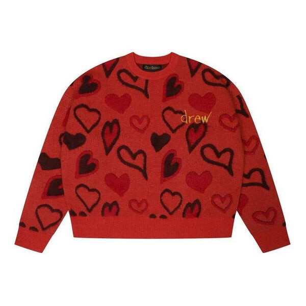 

Свитер scribble hearts sweater 'orange' Drew House, оранжевый