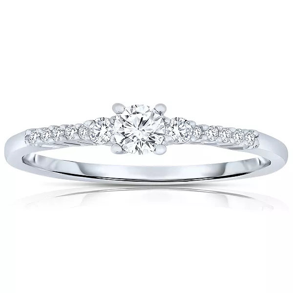 

Кольцо из стерлингового серебра с кубическим цирконием Genevive, clear